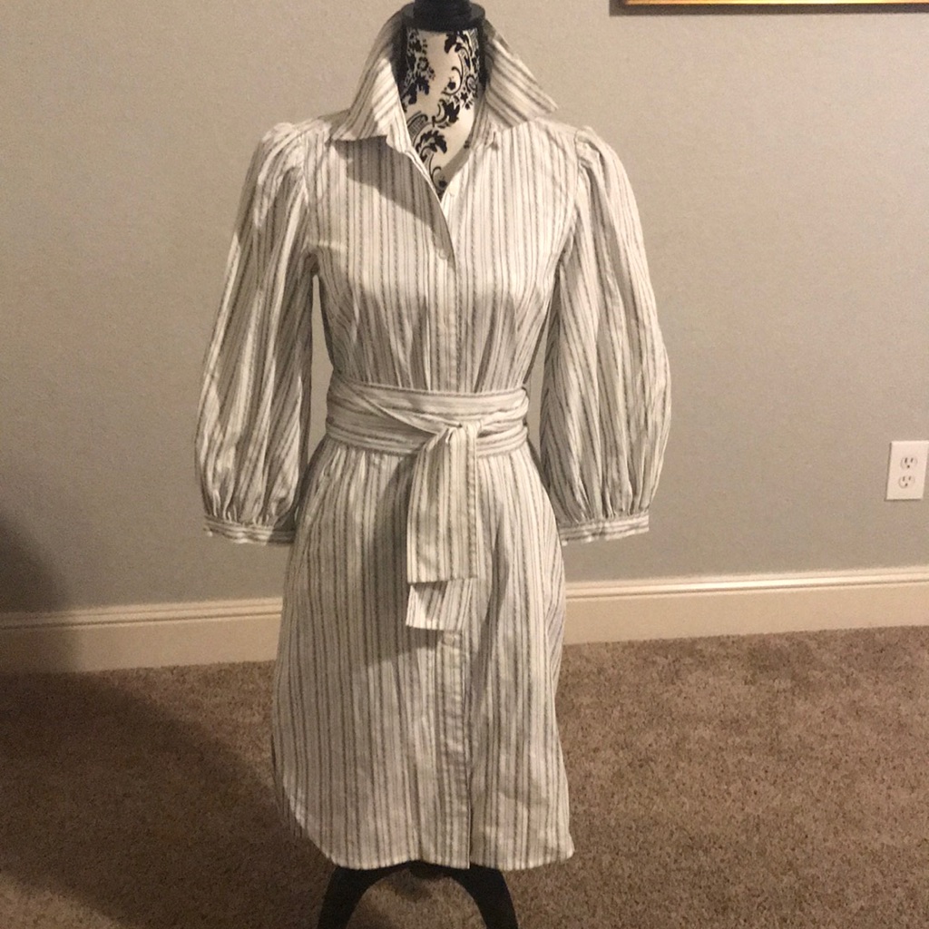 Bcbg Maxazria White/Black Dress, Size 2